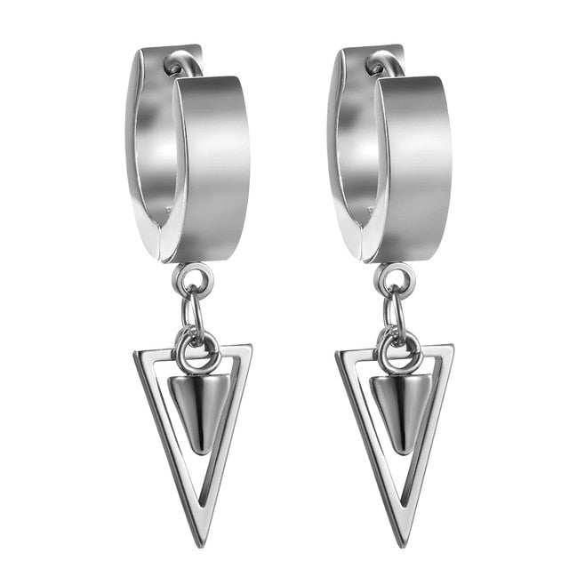 Hinged Unisex Earrings with Drop