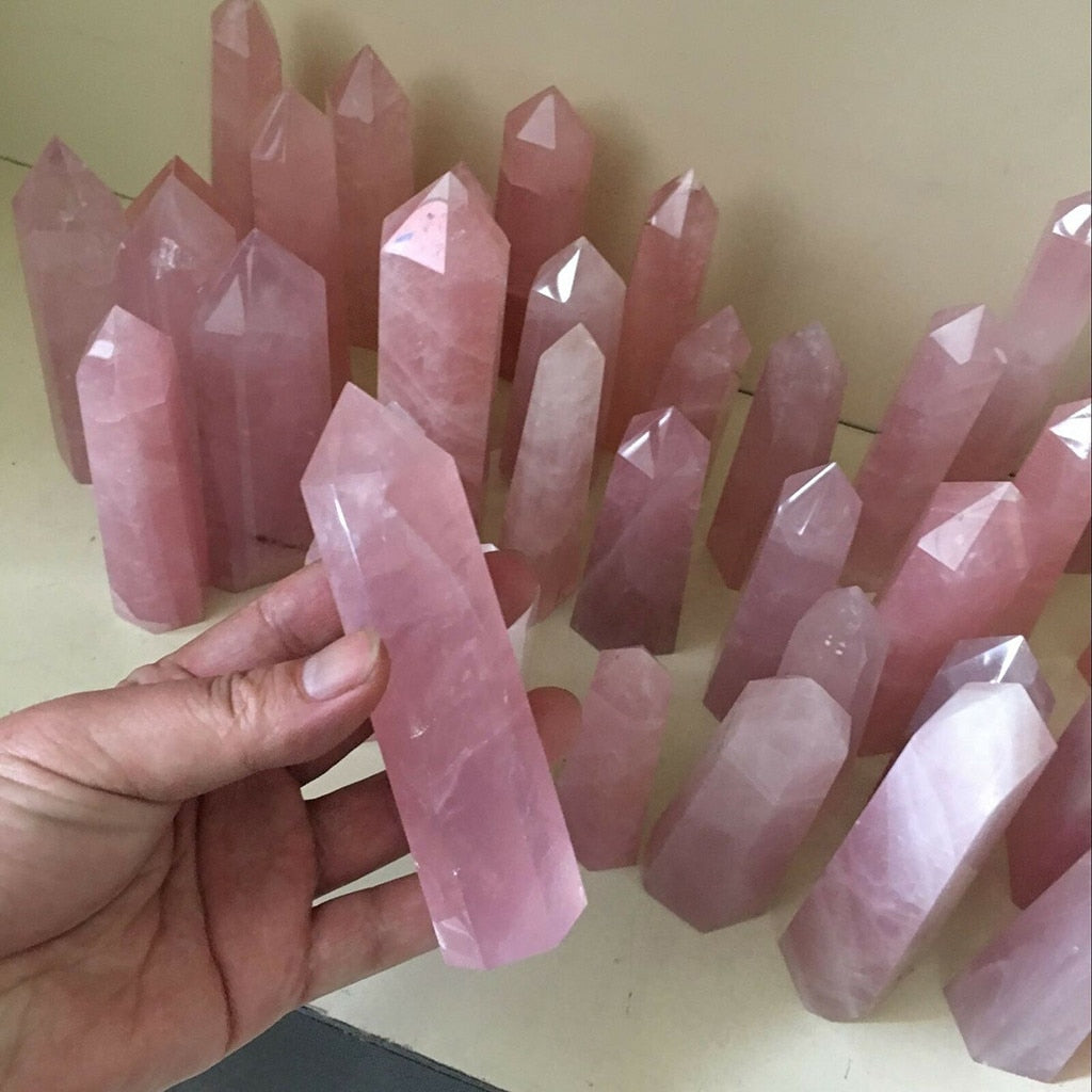 Natural Pink Rose Quartz Crystal