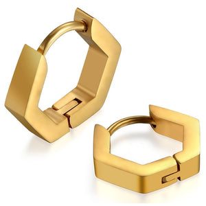 Geometric Hoop Earrings (Stainless Steel)