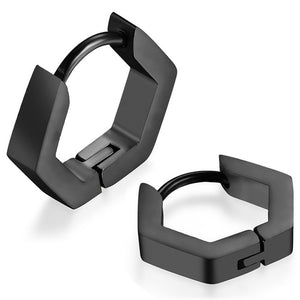 Geometric Hoop Earrings (Stainless Steel)