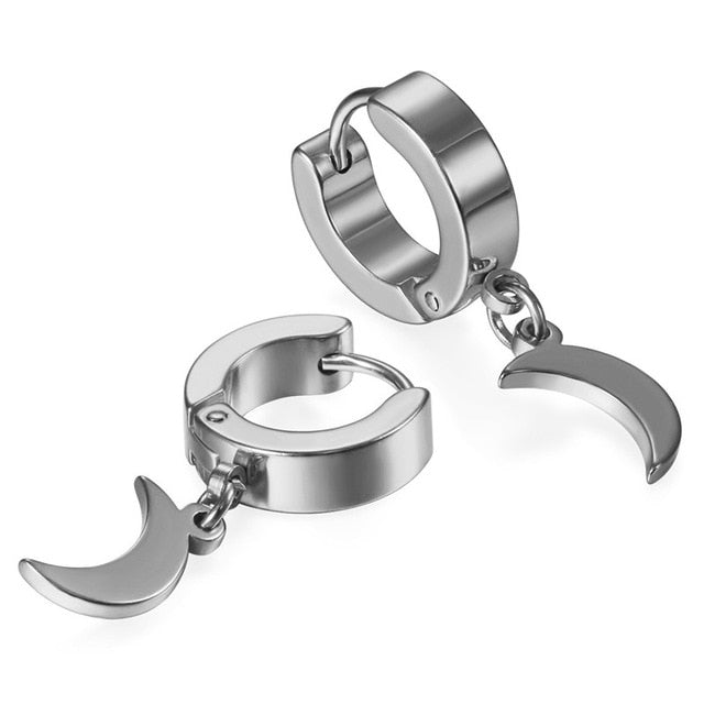 Lunar Charm Huggie Earrings