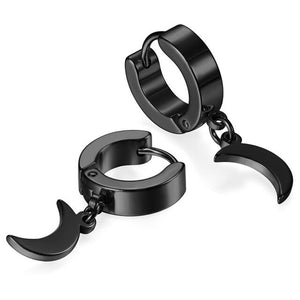 Lunar Charm Huggie Earrings