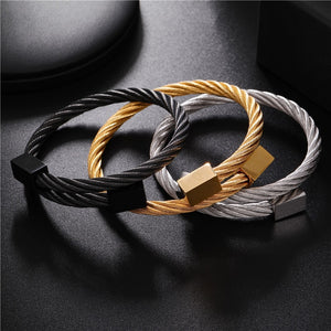 Classic Men's Gold plated Stainless Steel Bracelets