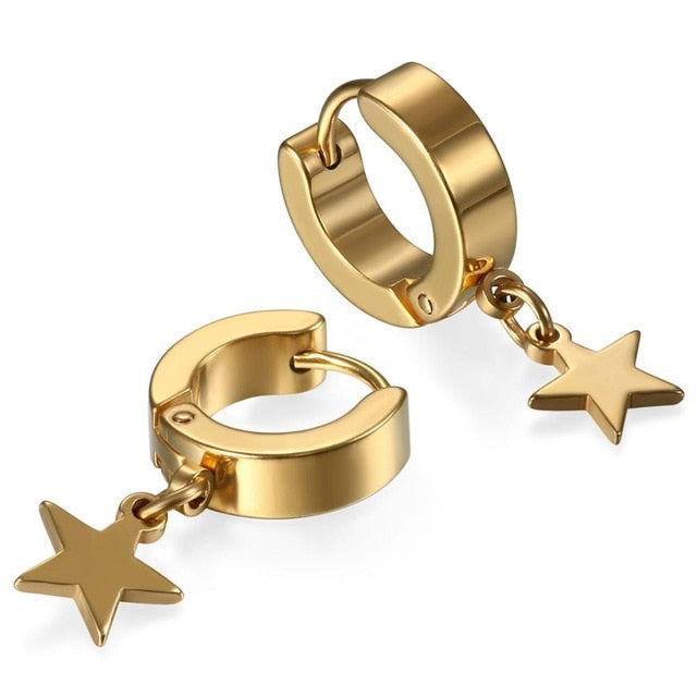 Lunar Charm Huggie Earrings