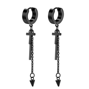 Hinged Unisex Earrings with Drop