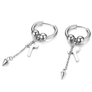Hinged Unisex Earrings with Drop