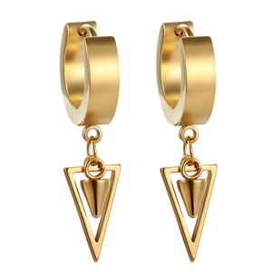 Hinged Unisex Earrings with Drop